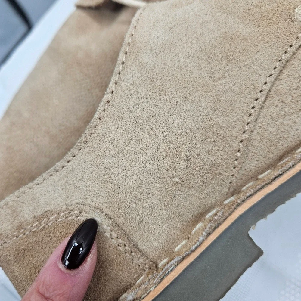 Studio Ink Mens Tan Suede Lace Up Derby‎ Shoes Beige Casual Dress Shoes